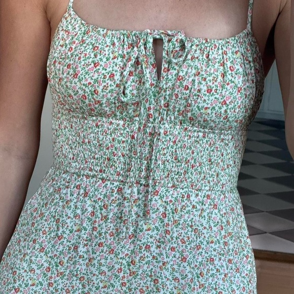 Urban Outfitters Floral Tie-Front Mini Dress - Picture 2 of 3